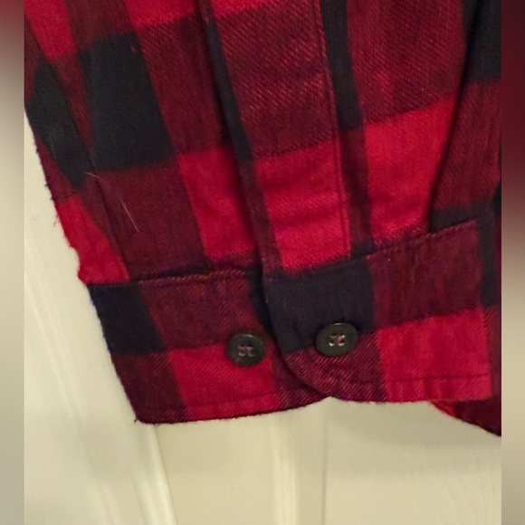 LL Bean Flannel Buffalo Check Red Plaid Shirt Women’s Button Front Size 1X - Picture 3 of 7
